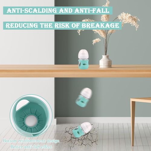 3 Pack Silicone Sleeves for Avent Natural Glass Baby Bottles, Anti Breakage Baby Bottle Holder, Compatible Philips Avent Glass Natural Baby Bottle 4 oz, BPA Free