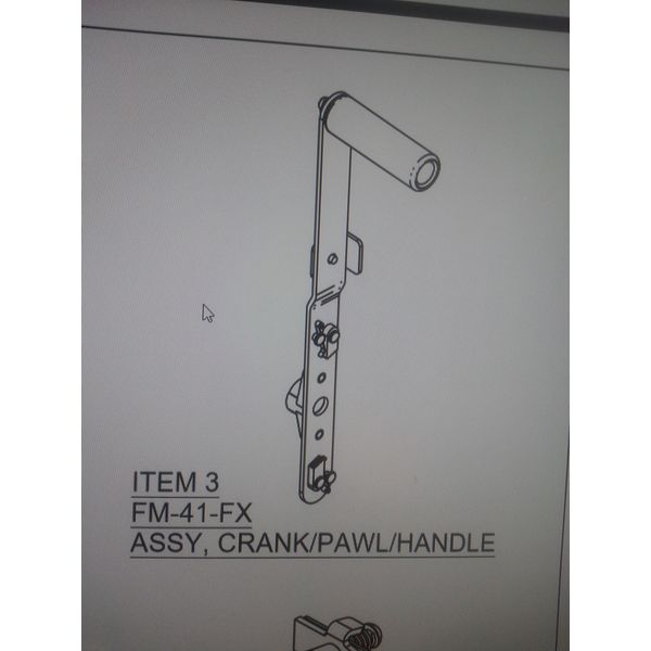 PHOENIX M-1 GUMMED TAPE DISPENSER REPLACEMENT PART PULL HANDLE CRANK ASSEMBLY