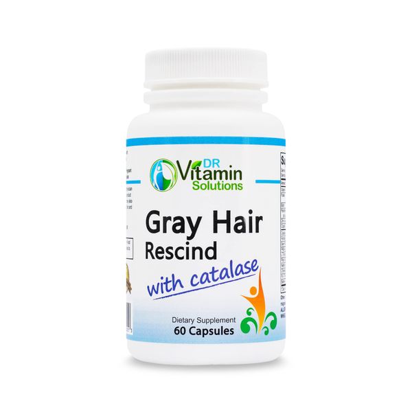 DR Vitamin Solutions Gray Hair Rescind Anti-Gray Hair Supplements for Men and Women (60 Capsules) Restores Natural Hair Color and Reverses Gray Hair at The Root