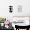 New brothread Polyester Machine Embroidery Thread 1000m with Clear Plastic Storage Box for Embroidery & Quilting - 8xWhite