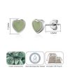 Philip Jones Green Aventurine Heart Stud Earrings