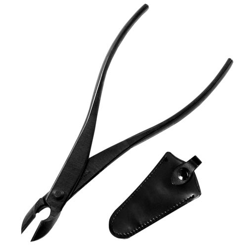 KAKURI Bonsai Concave Branch Cutter 7" (180 mm) Professional Bonsai Tool, Japanese Carbon Steel, Round Curved Blade, Black, Made in JAPAN