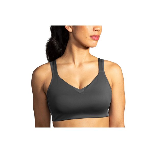 Brooks Women's Convertible Sports Bra for High Impact Running, Workouts & Sports with Maximum Support - Asphalt - 34 DD