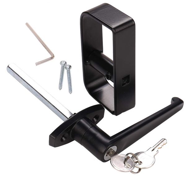 StartFine L-Handle Shed Door Lock with 2 Keys and 2 Screws, 4-1/2" Stem Barn Playhouse & Chicken Coop Door Lock (1)