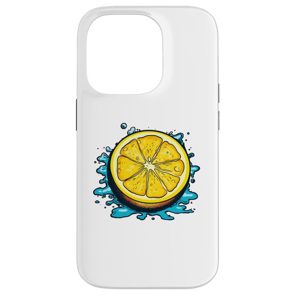 iPhone 14 Pro Vibrant Lemon Splash Refreshing Citrus Look Case