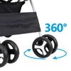 Pet Stroller Dog Cat Stroller Foldable Carrier Jogger for Small Medium Dog Cats