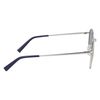 NAUTICA N100SP Polarized Round Sunglasses, Matte Silver, One Size