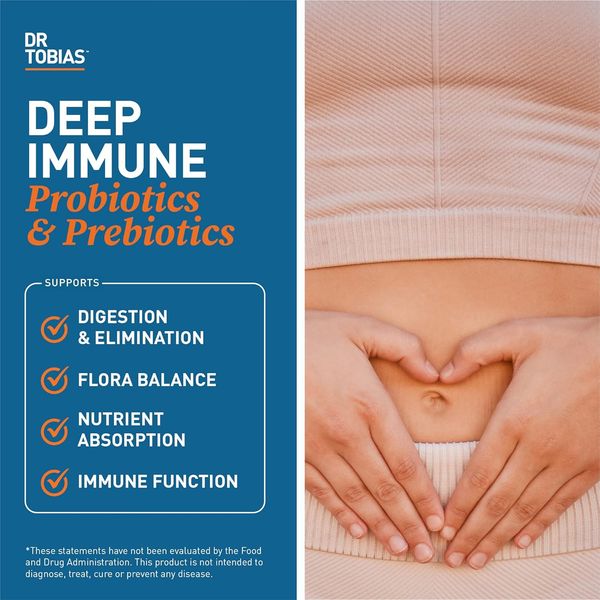 Deep Immune Probiotics & Prebiotics, 4.4 Billion CFU Probiotics for Women & M...