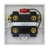 HUBIBUBI Bathroom Pull Down Light Switch White - 45A Double Pole Shower Ceiling Pull Cord Switch Mechanical Neon Indicator for Kitchen Living Bedrooms (Bathroom Pull Down Light Switch, White)