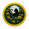Ringelblume mit schwarzem Katzen-Blumenmuster PopSockets mit austauschbarem PopGrip