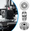 sourcing map 4Pcs 3D Printer Wheel with 625ZZ Linear Bearing, 3D Printer Pom Roller Plastic Pulley Wheel for 3D Printer, Transparent