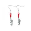 Pipe Wrench Spanner Pliers Earrings Miniblings Tool Craftsmen Workshop Silver