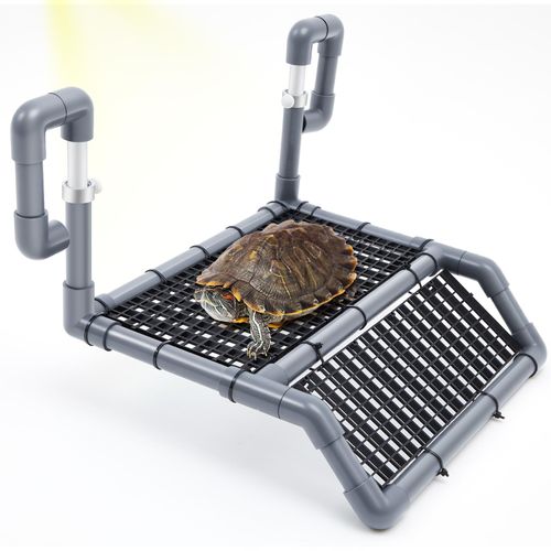 Chunful Adjustable Extra Large Turtle Basking Platform, Wider Hanging Dock, Basking Area for Aquarium Tank 40 Breeder, 50/65/75/90 Gallon, DIY Assembly Tortoise Tank Accessories