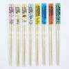 OSK Bamboo Safety Chopsticks Olaf Pattern Peanuts Green BB-6