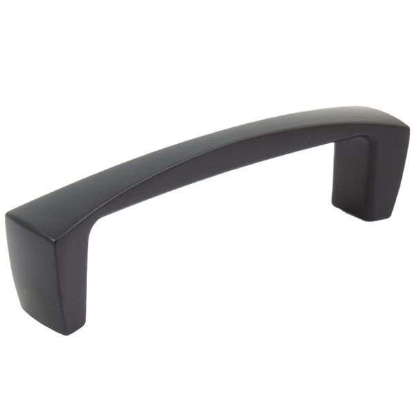 Curtiss Cabinet Pull, 96 Millimeters, Matte Black by Stone Harbor Hardware