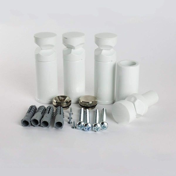 Universal White Brackets for Heated Towel Rails (Fits Straight & Curved Models)