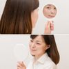 Napure Mirror, Stand & Hand Mirror, Lightweight, Compact, Portable, Tabletop Mirror, Hand Mirror, Makeup Mirror, Made in Japan, White