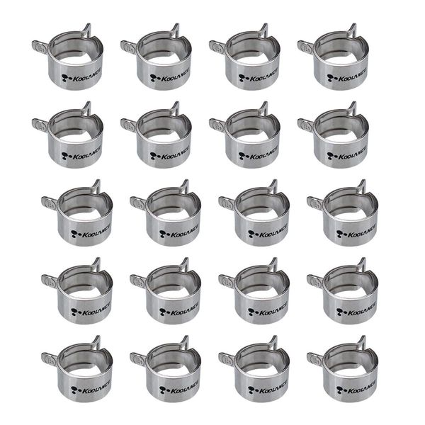 Koolance Hose Clamp for OD 16mm (5/8"), Nickel, 20-pack