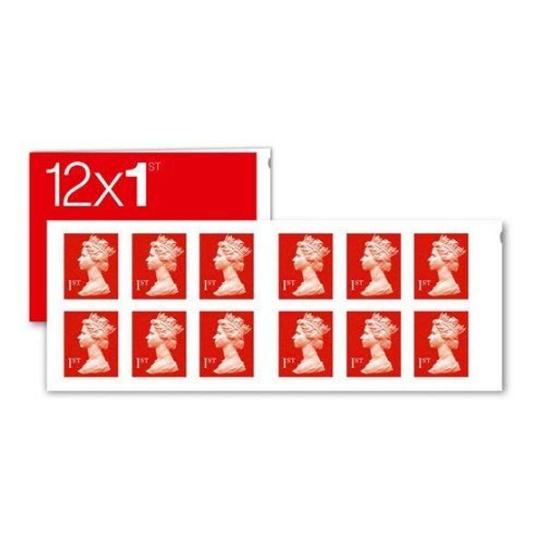 12 x 1st Class Standard Gummed Postage Stamps