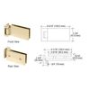 CRL FA044BR Brass Free Swinging Offset Pivot Hinge