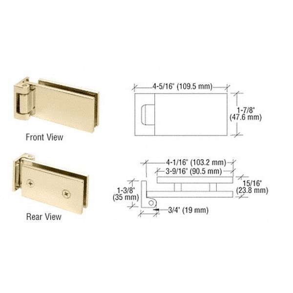 CRL FA044BR Brass Free Swinging Offset Pivot Hinge