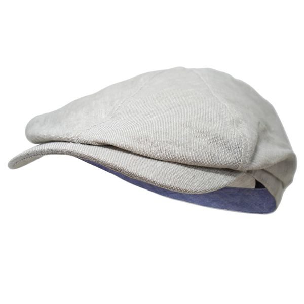 Borges & Scott The Rowan Irish Linen Cap - Natural Linen - Large