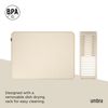 Umbra Udry Dish Rack and Microfiber Drying Mat – Space-Saving Design Folds Up for Easy Storage, Basic Rack, Linen