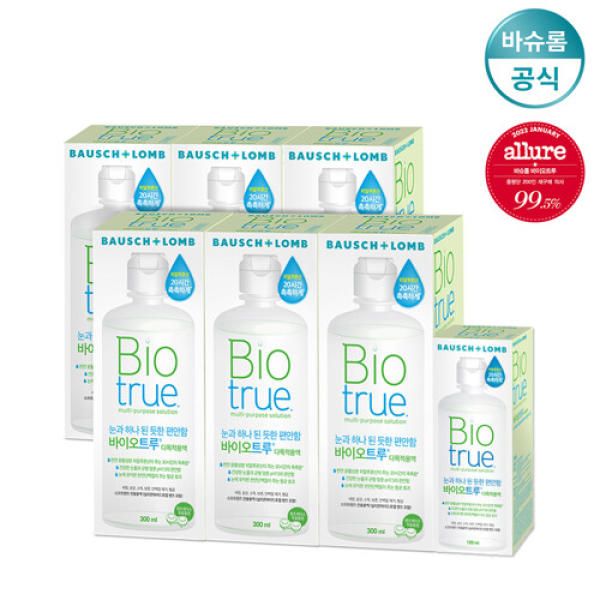 Bausch &amp; Lomb Renew Biotrue 300ml x 6 + 120ml lens cleaning solution