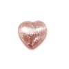 Rose Gold Overlay Heart Shape Brushed Bead BRG-235-10MM