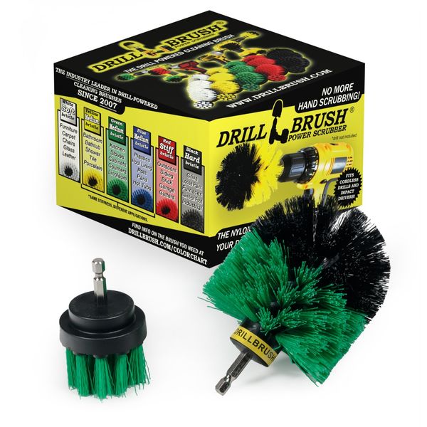 Drill Brush Cordless Drill Powered Kitchen Scrub Brushes - Tile and Grout, Sinks