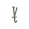 Handcrafted Nautical Decor Rustic Gold Cast Iron Letter V Alphabet Wall Hook 6"