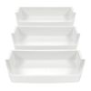 White Shelf Bin Compatible with Kenmore Whirlpool Refrigerator 2187172 3PCs