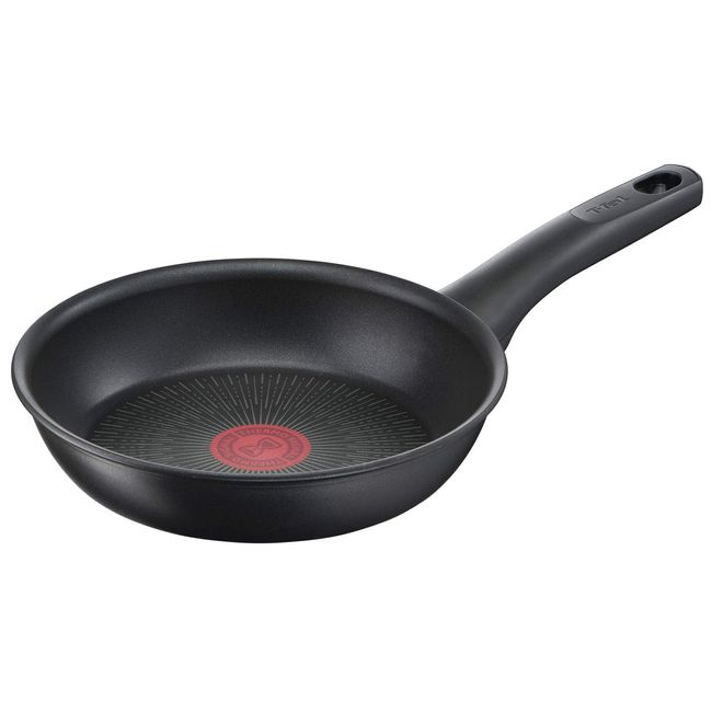 Tefal G26502 Frying Pan, 7.9 inches (20 cm), Compatible with Gas Fire, IH Hard Titanium Unlimited Frying Pan, Non-Stick Black