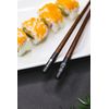 Wood Chopsticks Set with Ceramic Panda Rest (Lucky Cat)