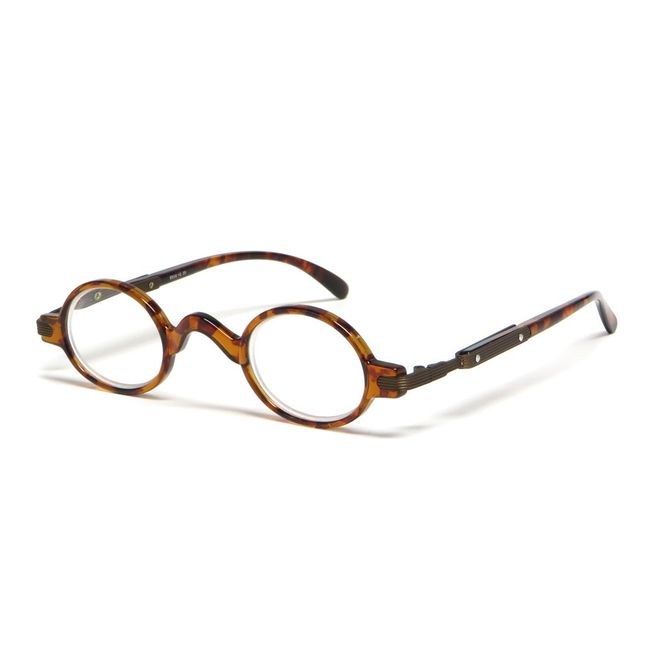 Calabria R314 Unisex Vintage Professor Oval Reading Glasses Incredibly Lightweight and Comfortable in Tortoise +3.25