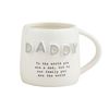 Mud Pie Gray Dad Chunky Letter Mug; 18 oz