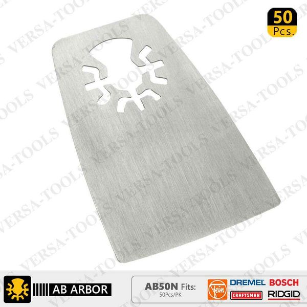 Versa Tool SB50N 52mm Flat Cut Stainless Steel Scraper - 50/Pack