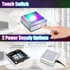 EEEKit LED Light Base for Crystal, 2 Pack 6 Colour Square Light Display Stand for Glass Art (Flat Base & Concave Base)