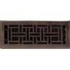 Decor Grates SPH212-A Scroll Design Floor Register, 2x12, Antique Brass Finish