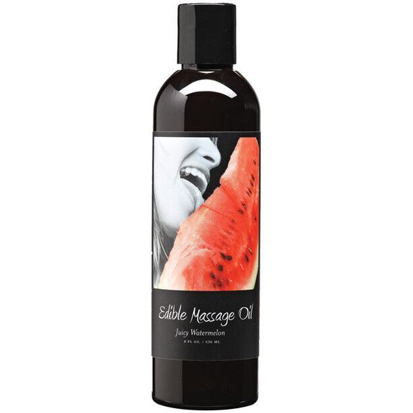 Edible Massage Oil Juicy Watermelon Flavored 8 oz by Earthly Body