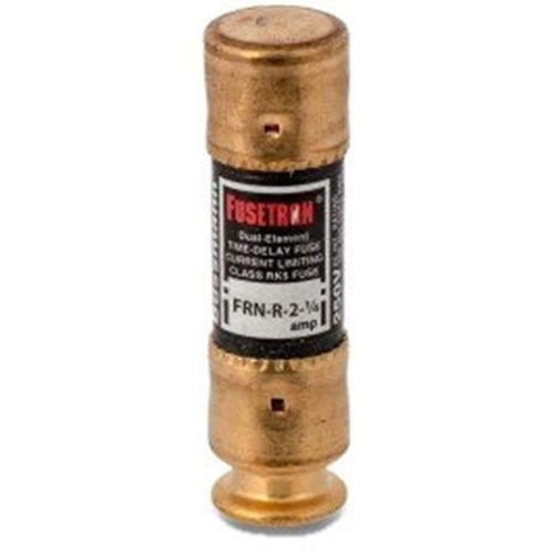 Bussmann FRN-R-2-1/4 (FRNR2-1/4, BP/FRN-R2-1/4) 2-1/4 Amp (2-1/4A) 250V Fusetron Dual Element Time-Delay Current Limiting Class RK5 Fuse, UL Listed