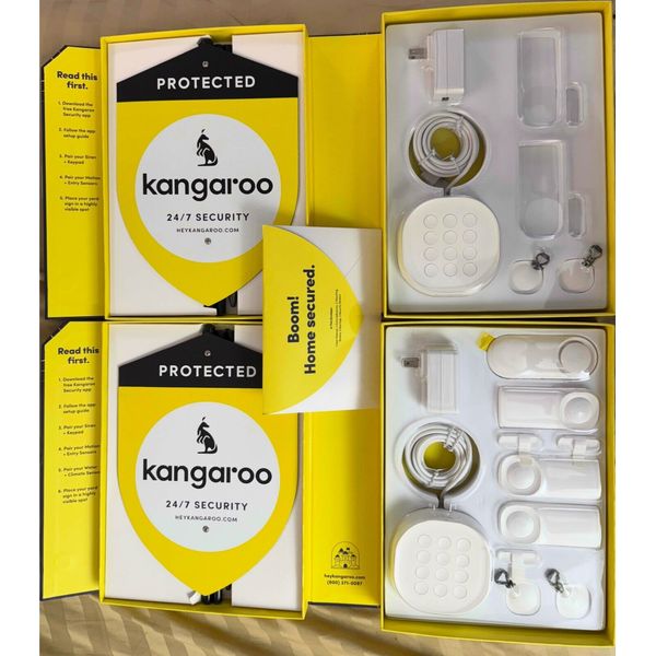 Kangaroo Security Alarm System, 2 Sirens, 3 motion Sensors+Water Humidify Sensor