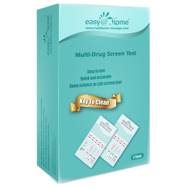 Easy@Home 12 Panel Instant Urine Drug Test - THC,COC,OPI 2000,MET,OXY,AMP,BAR,BZO,MTD,MDMA,PCP,PPX #EDOAP-1124 -Individual Wrap 12 Panel Multi Screen Urine Drug Test Kit (2 Pack)