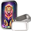 Celestial lion1oz Silver Rectangular tin, Airtight Storage tin, Pill tin, Pocket Tin, Gift Tin