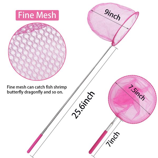 Outdoor Exploration Telescopic Bug-Catching Nets, Fishing Nets, Butterfly Nets for Children's Outdoor Exploration, Nature Exploration Toys (2 Pack)