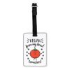 Gift Base Vegan from My Head Tomatoes Visual Luggage Tag with Black Strap