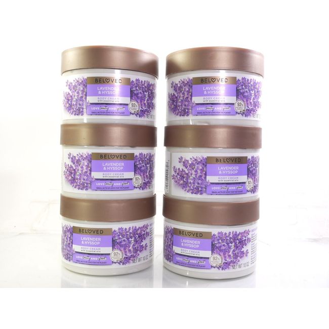 6 Beloved 10 Ozea Lavender & Hyssop Whipped Body Cream With Essential Oils