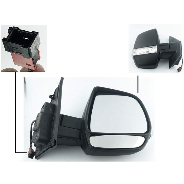 Complete Wing Mirror Unit Fits Vauxhall Combo 2012 to 2018, Electric Left Passenger Side