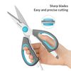 Asdirne Scissors, Kitchen Scissors with Sharp Stainless Steel Blades and Soft Handles, Multifunctional Scissors Set, 3PCs, Blue/Grey