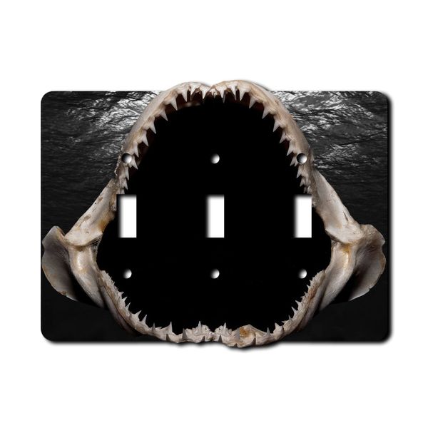 Off The Wall Plates - Shark Jaws - Triple Gang Light Switch